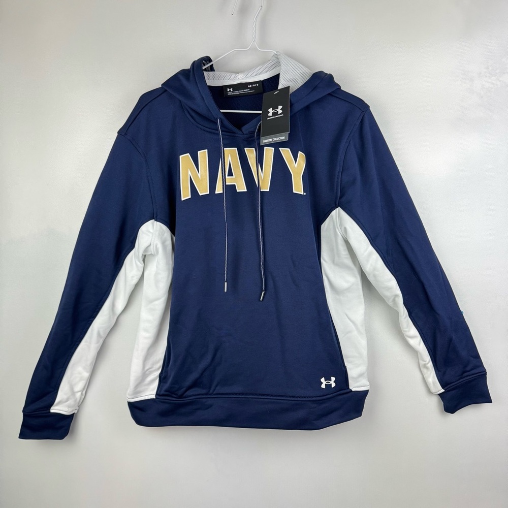 Under Armour women’s NAVY white and blue hoodie NWT SIZE LG
